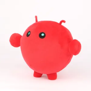 Peluche tondo rosso della collezione OpenClaw con antenne e occhi carini