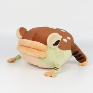 Peluche Willem de Gnome Show avec de grandes lèvres et un corps tacheté marron