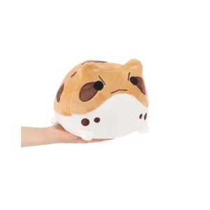 Adorable peluche de grenouille de pluie marron avec taches pour décoration de maison