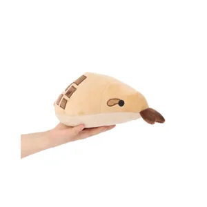 Peluche Frank the Fat Snake en main, oreiller doux serpent marron rembourré