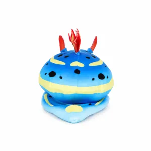 Detailansicht der Rückseite eines weichen blauen Seehasen-Nudibranch-Plüschtiers
