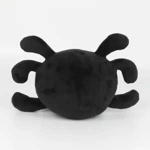 Vista posteriore dettagliata del peluche nero Animal Jam Pet Phantom con consistenza morbida