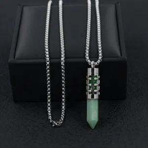 Detail view of stainless steel hollow flower aromatherapy diffuser pendant necklace