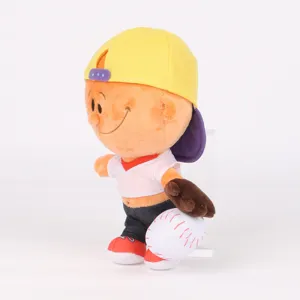 Detaillierte Backyard Baseball Pablo Sanchez Plüschfigur mit Baseballhandschuh