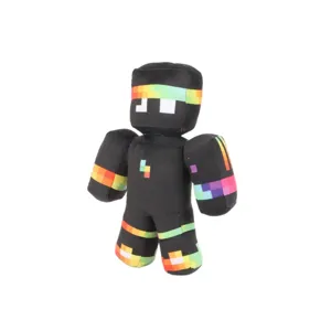 Minecraft Charakter blockiges verpixeltes Regenbogen Plüschtier für Spielefans Sammlung
