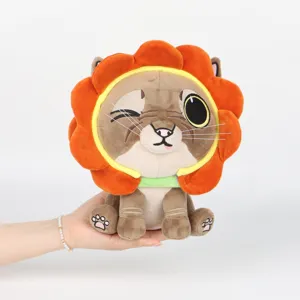 Detailed view of Flower Lady Gumbus plush toy being held for size comparison