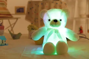 Magische lichtgevende LED teddybeer pluche speelgoed met kleurrijke lichtjes cadeau