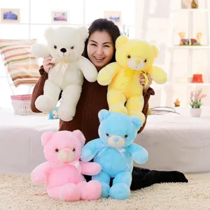 LED Oplichtende Teddybeer Pluche Speelgoed Kleurrijk Licht Op Gevuld Dier Zacht Kinderen Cadeau Pop