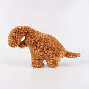 Λεπτομερής πλάγια όψη του λούτρινου Dino Nugget με απαλό ανάγλυφο ύφασμα sherpa