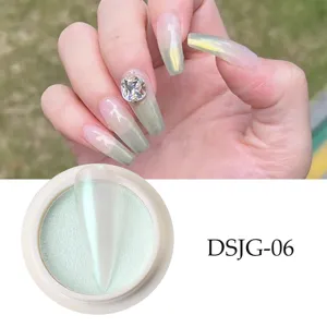 Festes mondlichtweißes Aurora-Nagelpuder für irisierenden Eismuskeleffekt