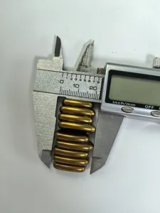 Metal belt buckle accessory replacement part, electroplated gold finish, precise measurement.