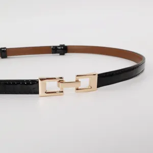 Womens Genuine Leather Belt Fashionable Versatile Thin Waist Belt Summer Decorative Dress Suit Waist Cincher