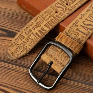 Men's Vintage Genuine Leather Casual Belt Top Layer Cowhide Pin Buckle Jeans Belt