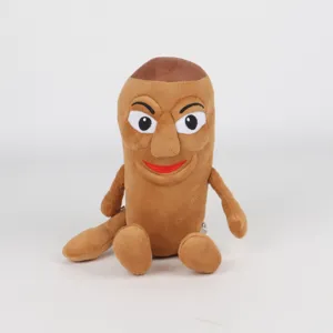 Giocattolo di peluche unico Tung Tung Tung Sahur con lineamenti del viso buffi e consistenza morbida