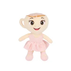 Bambola di peluche Tung Tung Tung Sahur in abito da ballerina rosa, gioco per bambini