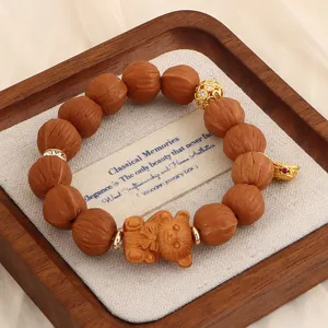Natürliche Sandelholz Adlerholz Perlen Armband Für Damen Herren Erdbeerkristall Amethyst Rosa Quarz Neunschwänziger Fuchs Lotus Anhänger Buddhistische Mala Meditation Schmuck