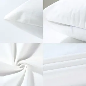 Detailed view of white pillowcase showcasing soft plush fabric and hidden zipper closure.