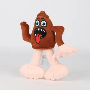 Stravagante peluche mostro Tung Tung Sahur con faccia espressiva e grandi piedi
