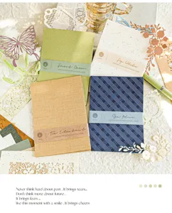 Momemo strukturiertes Spezialpapier Set für DIY Scrapbook, vintage Deko Hintergrundpapier.