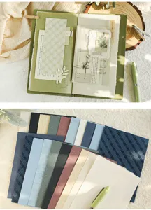 Vintage Tagebuch Dekorationspapier Set, texturiertes Hintergrundpapier fuer DIY Basteln.
