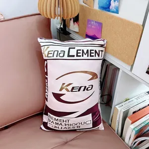 Novelty cement bag plush pillow, funny game merch soft cushion for home decor and gifts.