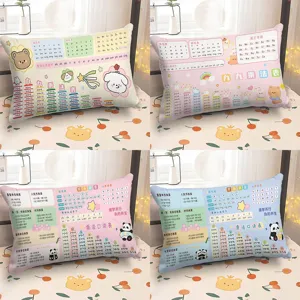 Cuscino Decorativo in Peluche con Stampa di Formula Matematica a Cartoni Animati Grazioso Cuscino da Letto per Bambini