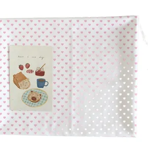 Korean pink heart tablecloth cute desk cover DIY fabric aesthetic bedroom room decoration