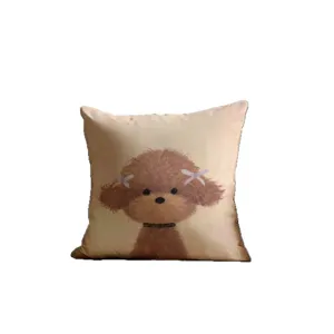 Lindo cojín de doble cara para perro cachorro de peluche sofá decoración auto lavable