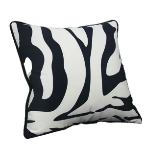 Modern Scandinavian black and white zebra pattern throw pillow cover for sofa chair bed