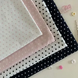 Japanese cute star printed fabric background cloth for photography desktop decor and DIY crafts.
