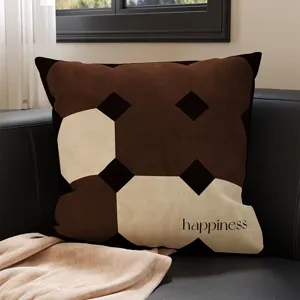 Cuscino decorativo geometrico vintage per divano da soggiorno, comoda federa per cuscino.