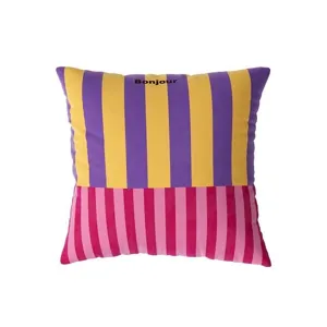 Retro striped square throw pillow cover Nordic minimalist sofa cushion bedroom bed pillow case