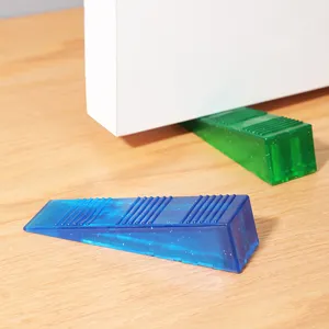 PVC Türstopper Keil Transparent Glitzer Antirutsch Türstopper Lochfrei Winddicht Türpuffer Für Zuhause Schlafzimmer Büro Deko