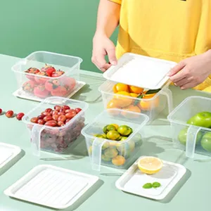 Japanischer transparenter Plastik-Lebensmittelaufbewahrungsbehälter für Kühlschrank Details.