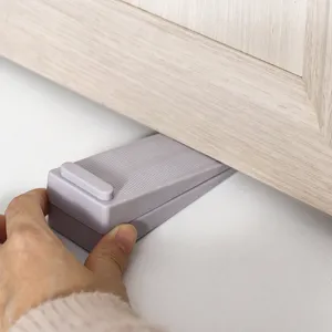 Japanese Minimalist PVC Wedge Door Stopper High Flexibility Anti-Slip Striped Heavy Duty Safety Gate Block For Bedroom Home Office