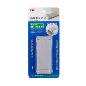 Grey rubber door stopper wedge for windproof safety and household floor protection