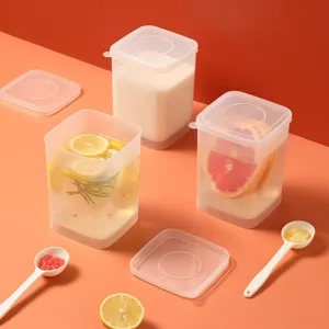Récipients de fermentation de yaourt de style japonais translucides avec couvercles de boîte