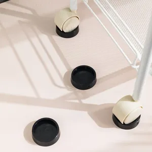 Round Non-slip Furniture Caster Cups Heavy Duty Floor Protectors For Rolling Chairs Tables Bed Frames Anti-Sliding Wheel Stoppers