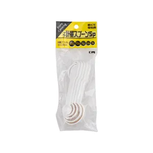 5-teiliges japanisches Kunststoff-Messlöffel-Set mit Skala zum Backen und Kochen