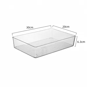 Transparente rechteckige Acryl-Organizer-Schale 30x20x6,3cm Aufbewahrung
