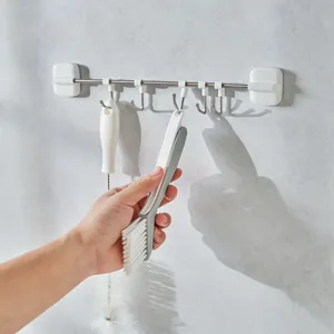 Bathroom crevice cleaning brush with hard bristles for tiles and corners