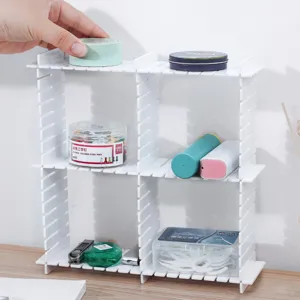 Divisore per cassetti in plastica bianca per scrivania e biancheria intima DIY