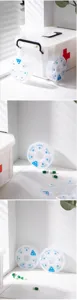Round 7-day pill organizer with weekday labels shown in a clean storage setting