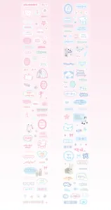 Nastro adesivo decorativo DIY per diario con vari motivi di animali carini e testi adorabili.