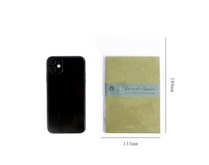 Waldgrünes geprägtes Spezialpapier Material für Tagebuch DIY, 20 Stück, Größe 180x115mm.