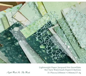 Mixed material decorative paper set vintage journaling scrapbook aesthetic craft supplies