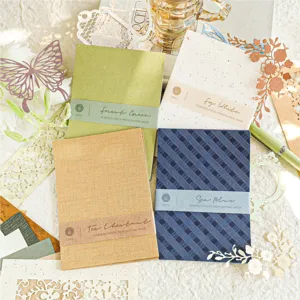 Vintage geprägtes Materialpapier-Set für DIY-Journaling und Scrapbooking-Dekoration.