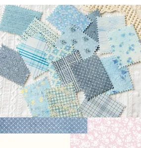 Carta per scrapbooking vintage blu set decorativo per lavori artistici e diario fai da te.