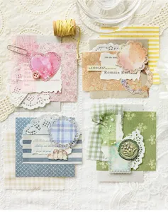 Carta per scrapbooking vintage, serie romance in tessuto, decorazione per collage fai da te.