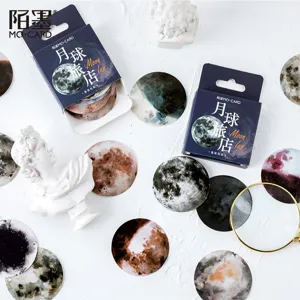 MoCard pegatinas decorativas en caja tema luna diario álbum manualidades notas